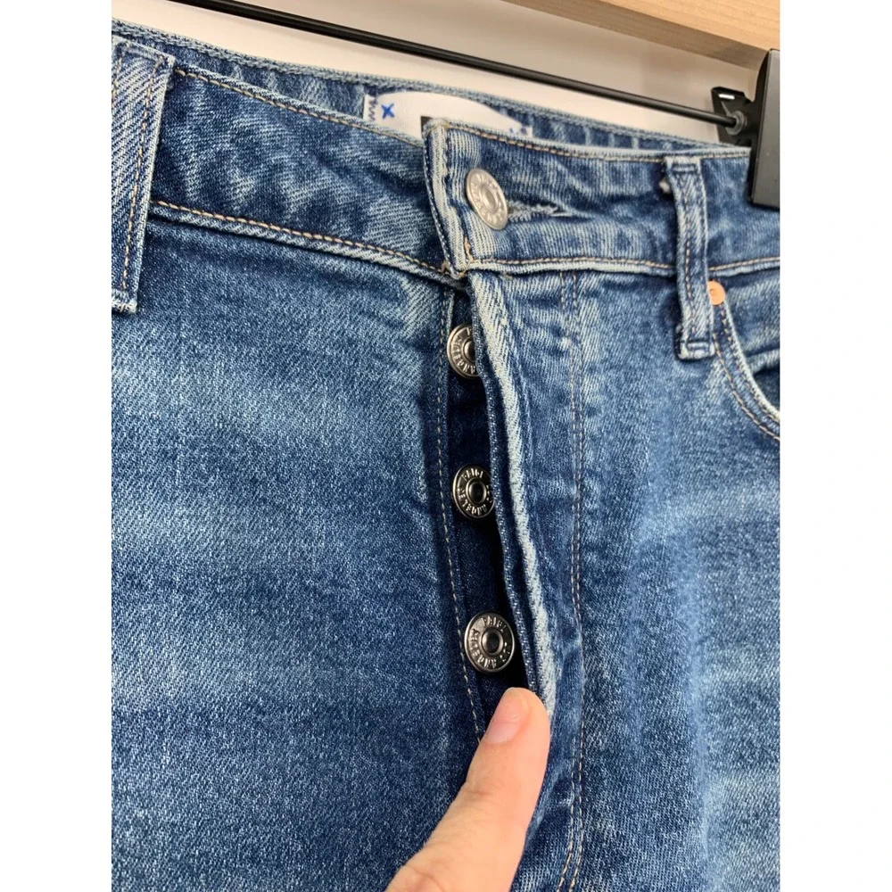 PAIGE‎ Jeans Womens 28 Blue Alexis Button Fly Barrel Leg Denim Pants